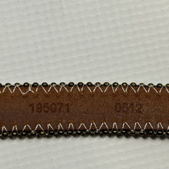 Fossil Shimmery Gold Skinny Size Large Leather Belt BT3993715 195071 0512 - Picture 6 of 9